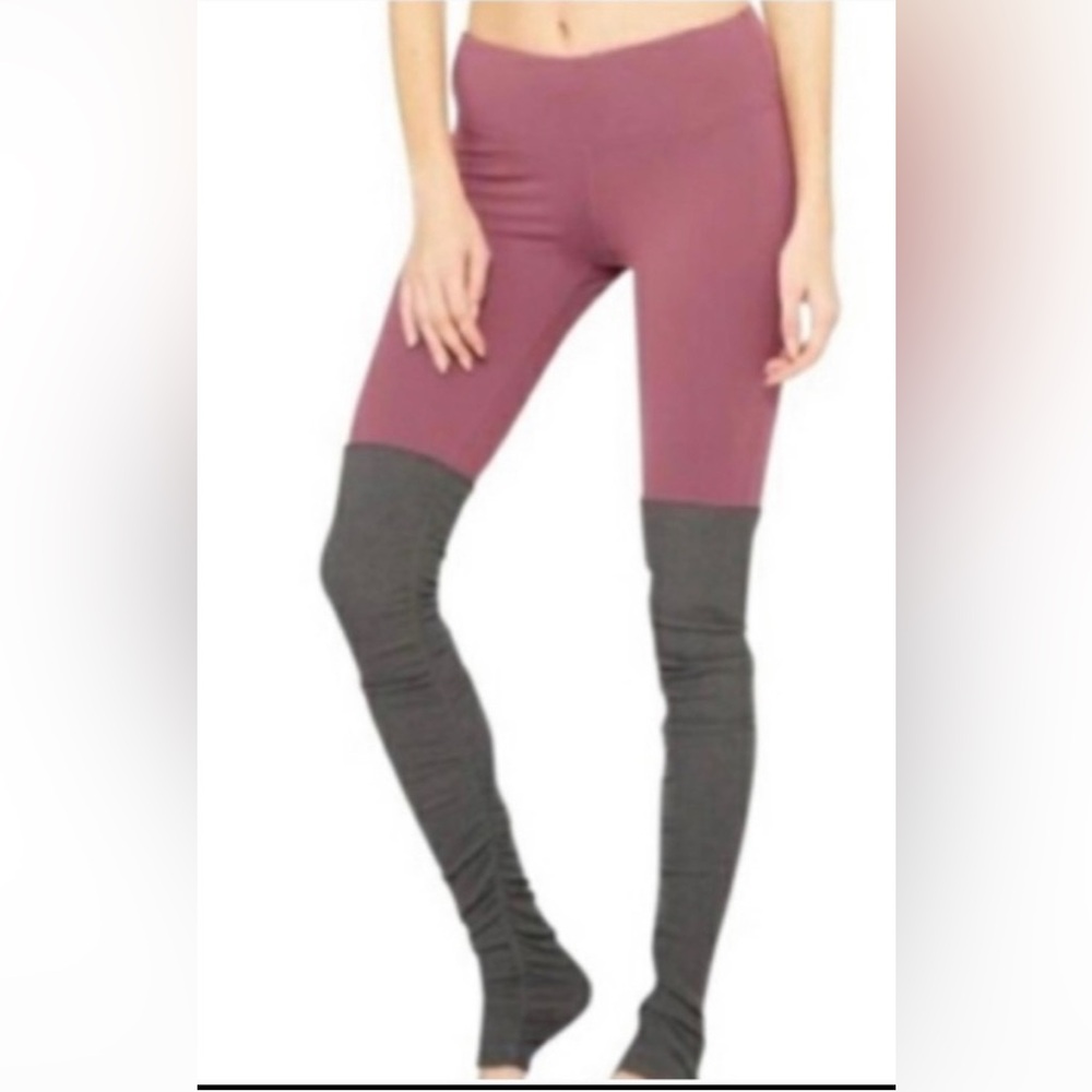 Alo yoga leggings goddess pink and Gray size XS
